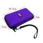 Purple EVA Carrying Case With Compartment / Nylon Zipper / Elastic Band